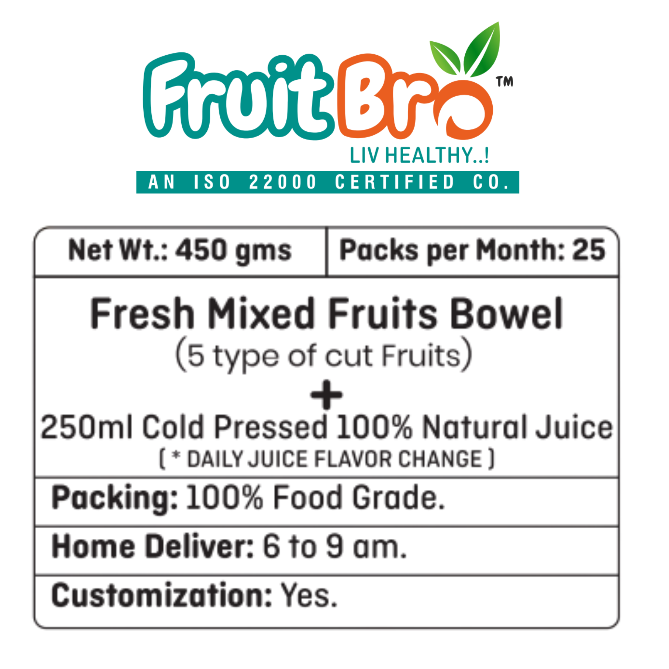 Daily Fruit Juice Bliss Combo - Image 2